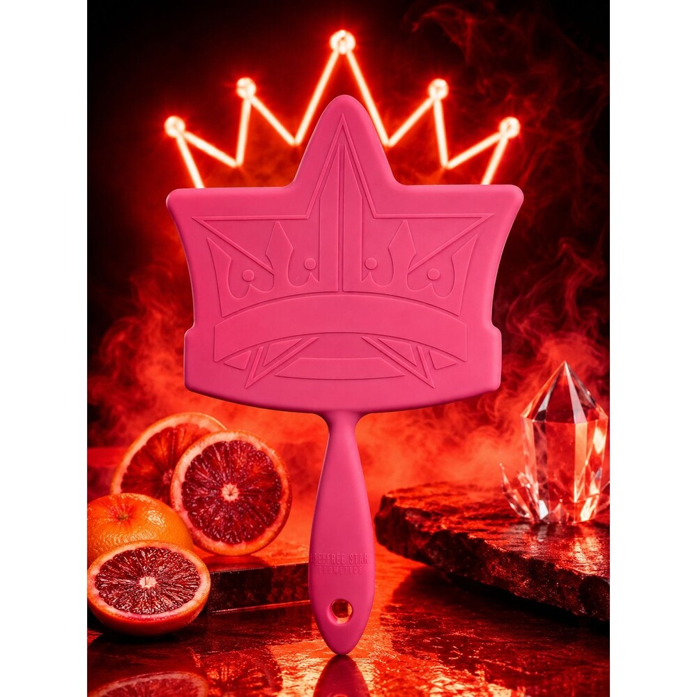 Jeffree Star Cosmetics Pricked Blood Orange Soft Touch Crown Hand Mirror. NEW